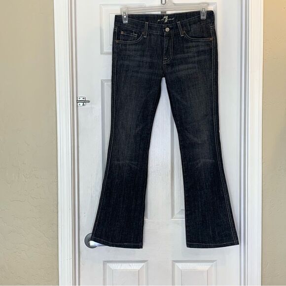 7 For All Mankind "A" Pocket Low Rise Flare Jeans Women's Size 29 - Picture 1 of 12